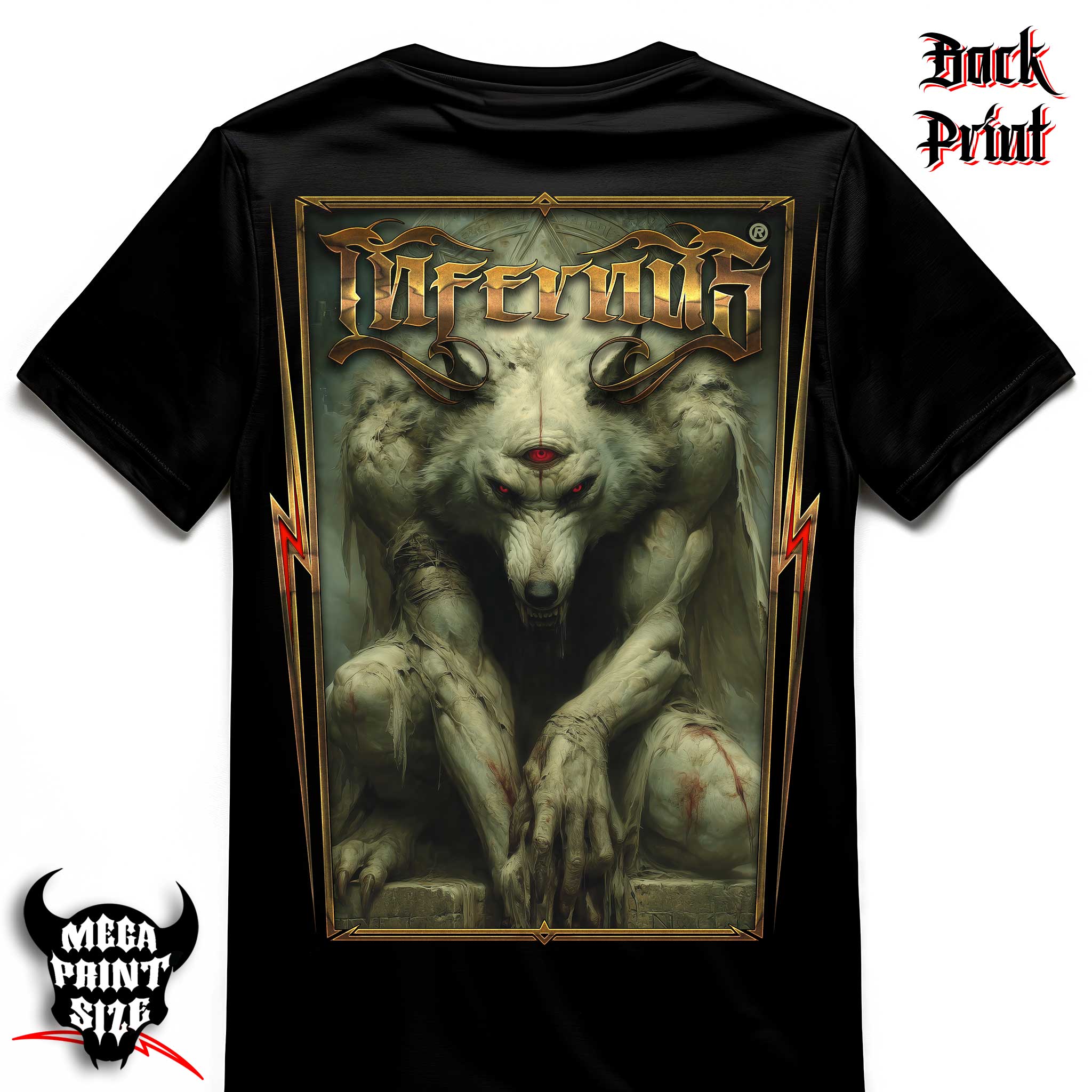"3 Eyed Wolf" Infernus Premium Horror T-shirt