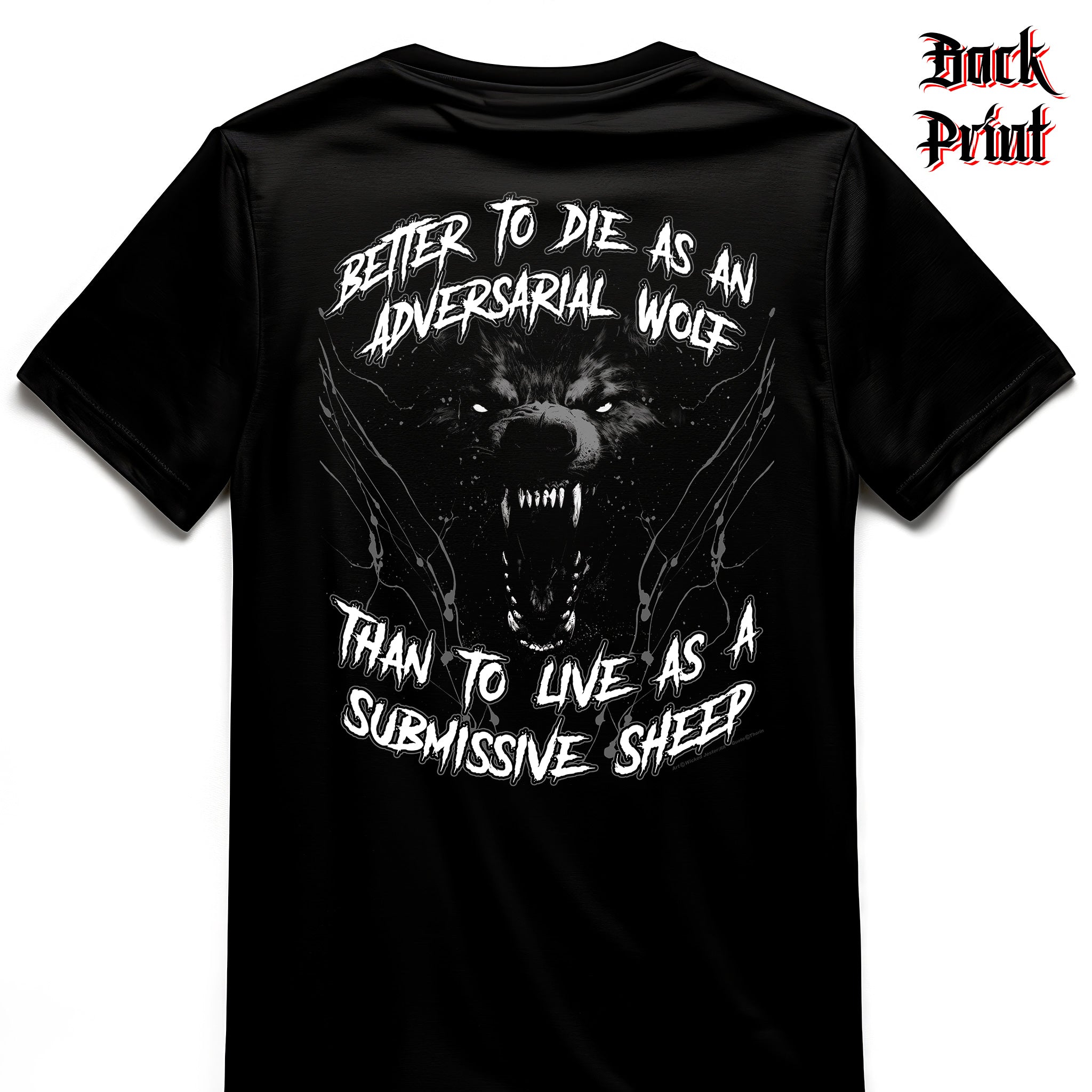 "Adversarial Wolf" Wicked Jester Premium T-shirt