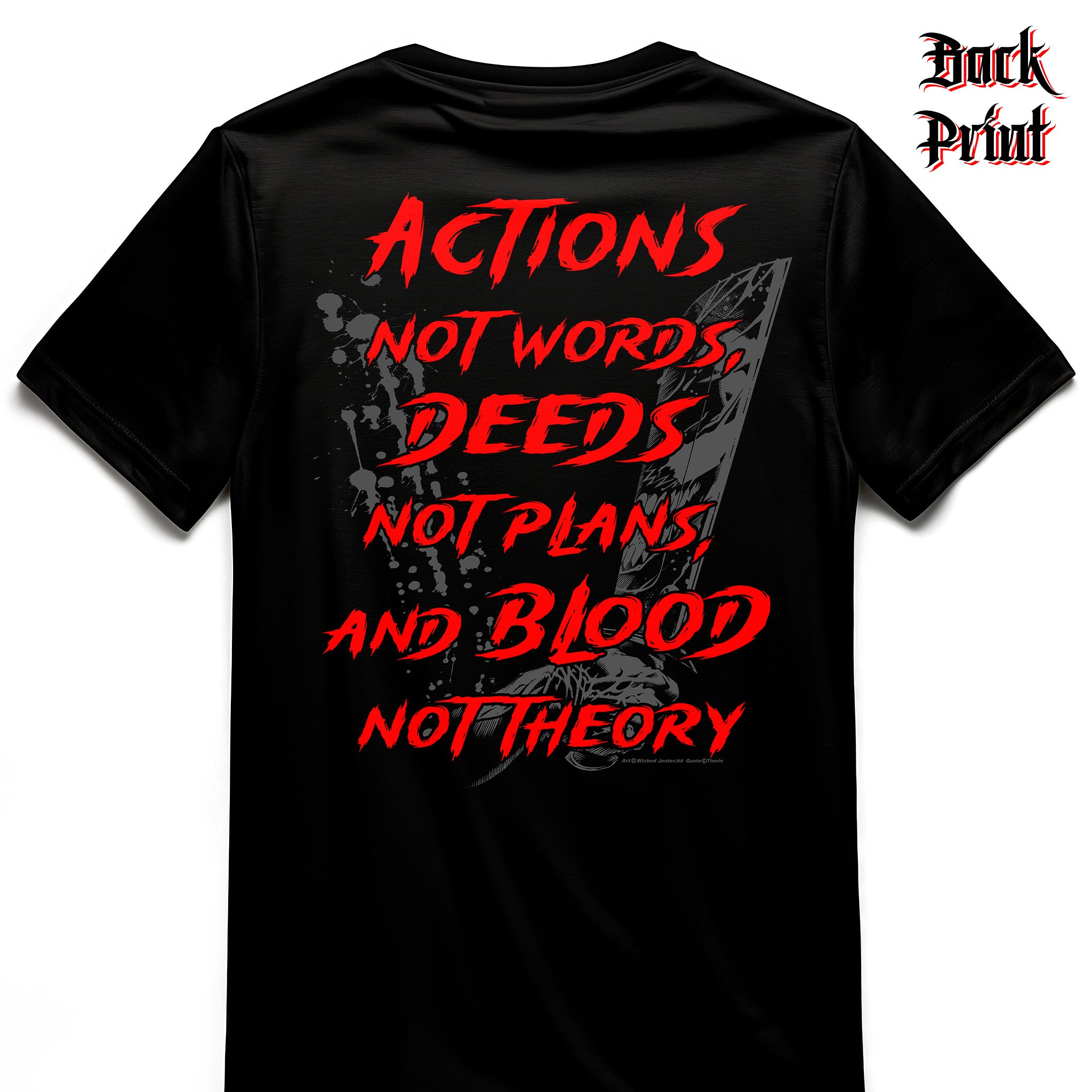 "Blood Not Theory" Wicked Jester Premium T-shirt