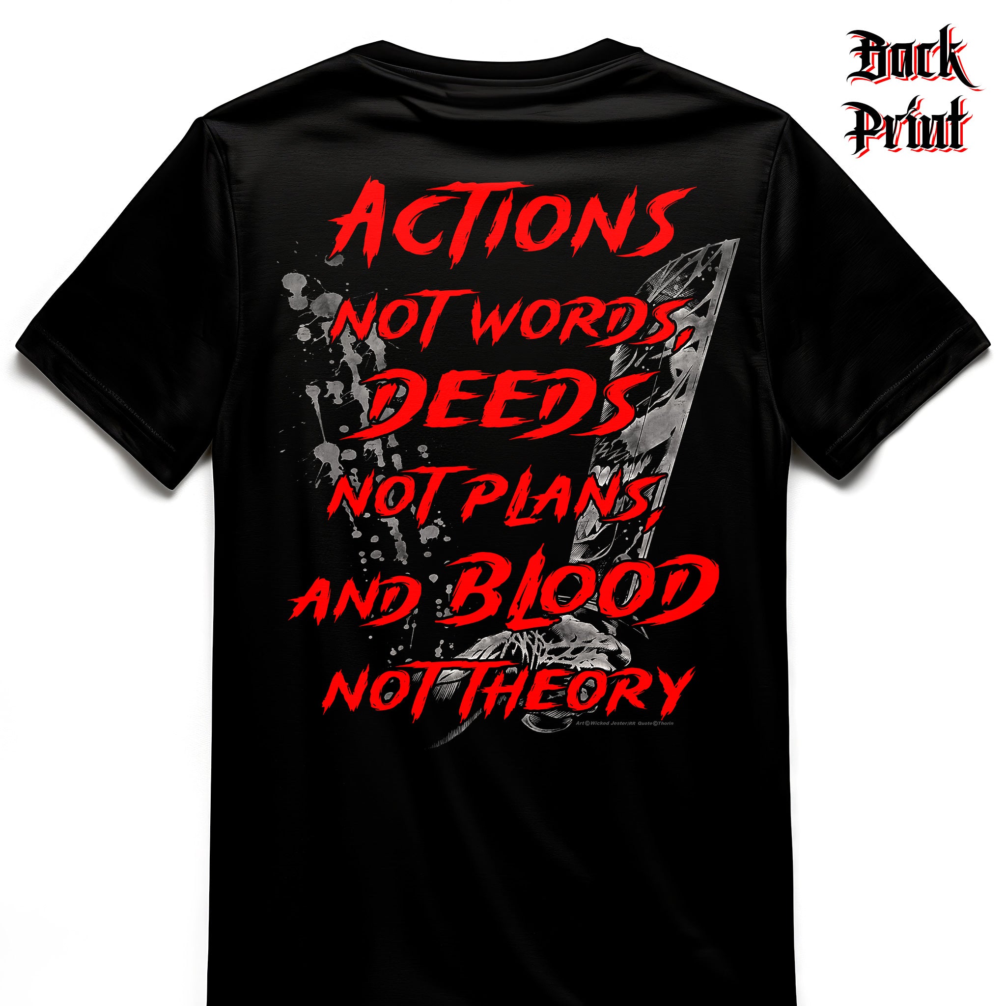 "Blood Not Theory" Wicked Jester Premium T-shirt