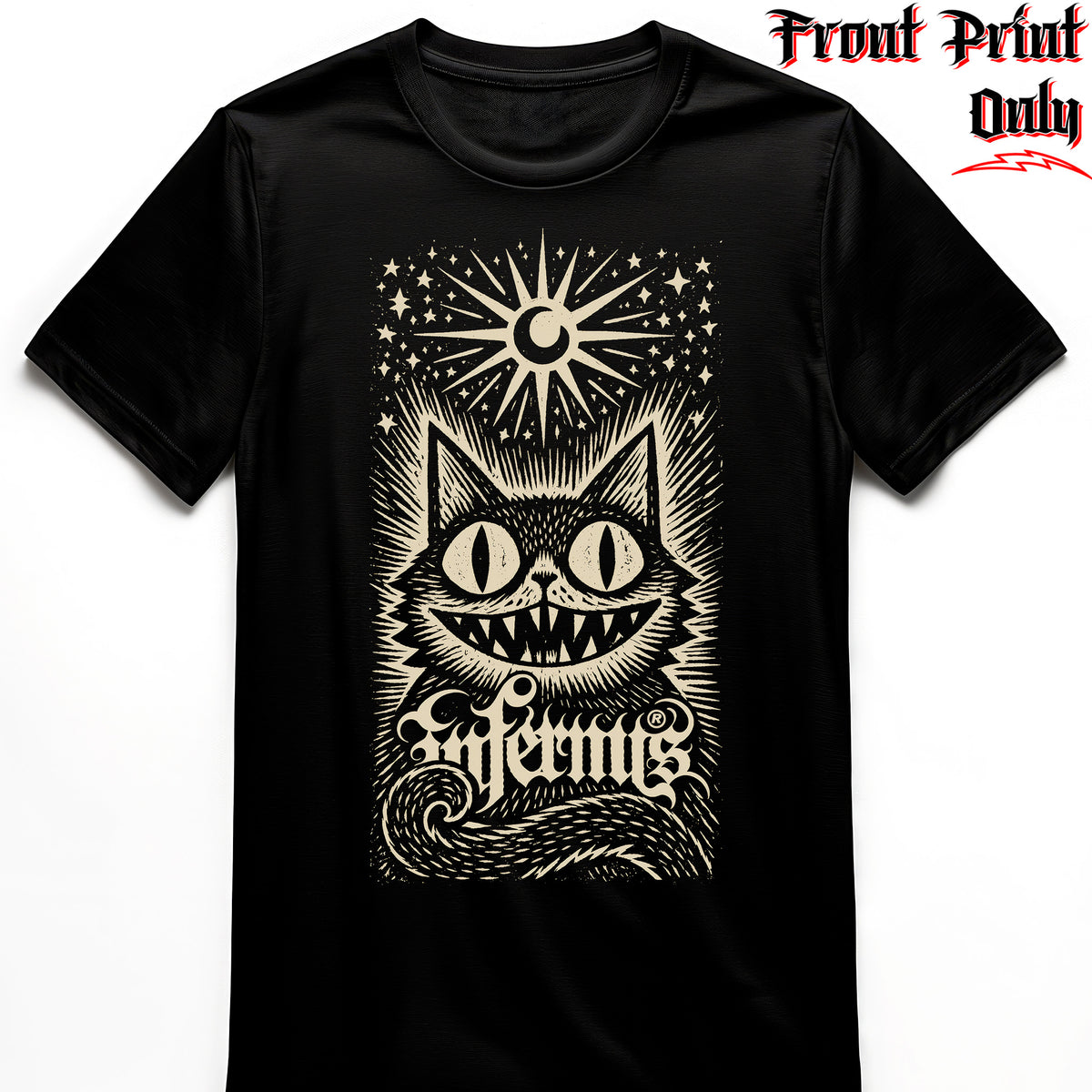 "Cheshire Cat" FRONT-sided Infernus Premium Horror T-shirt