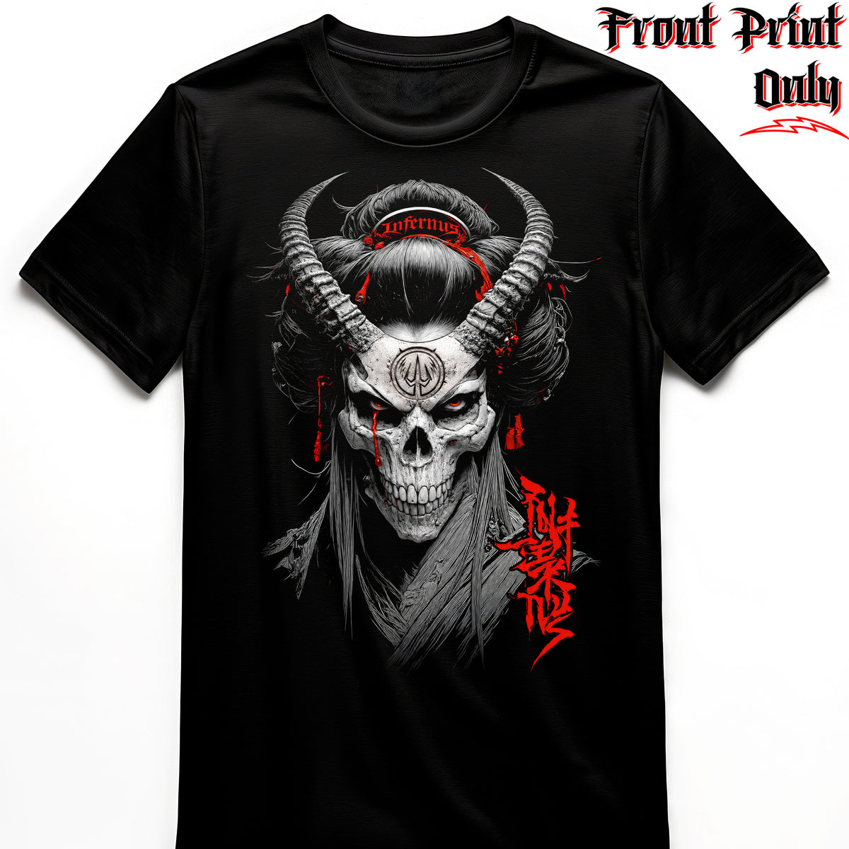 "Red Tear Geisha" FRONT-sided Infernus Premium Horror T-shirt