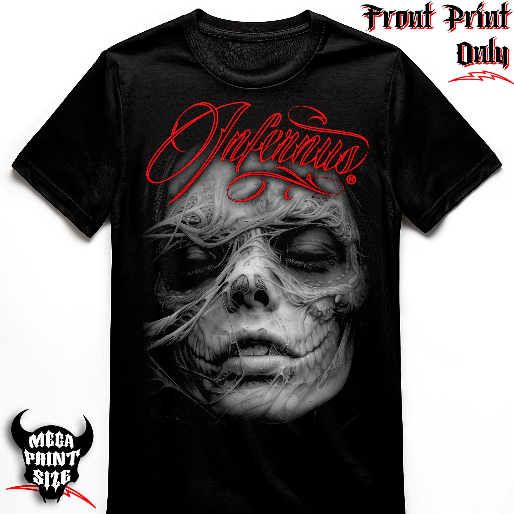 "Dark Seduction" FRONT-sided Infernus Premium Horror T-shirt