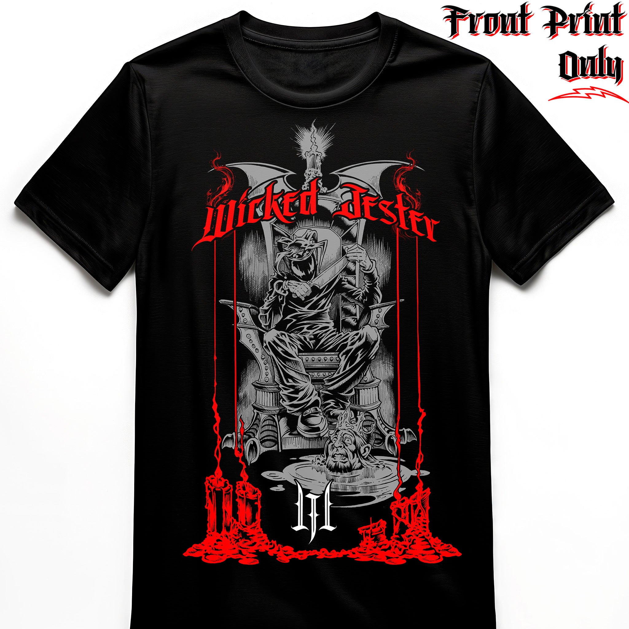"Defiant" FRONT-sided Wicked Jester Premium T-shirt