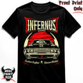 "Demon Fueled" FRONT-sided Infernus Premium Horror T-shirt