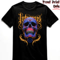 "Dripping Sugar Skull" FRONT-sided Infernus Premium Horror T-shirt