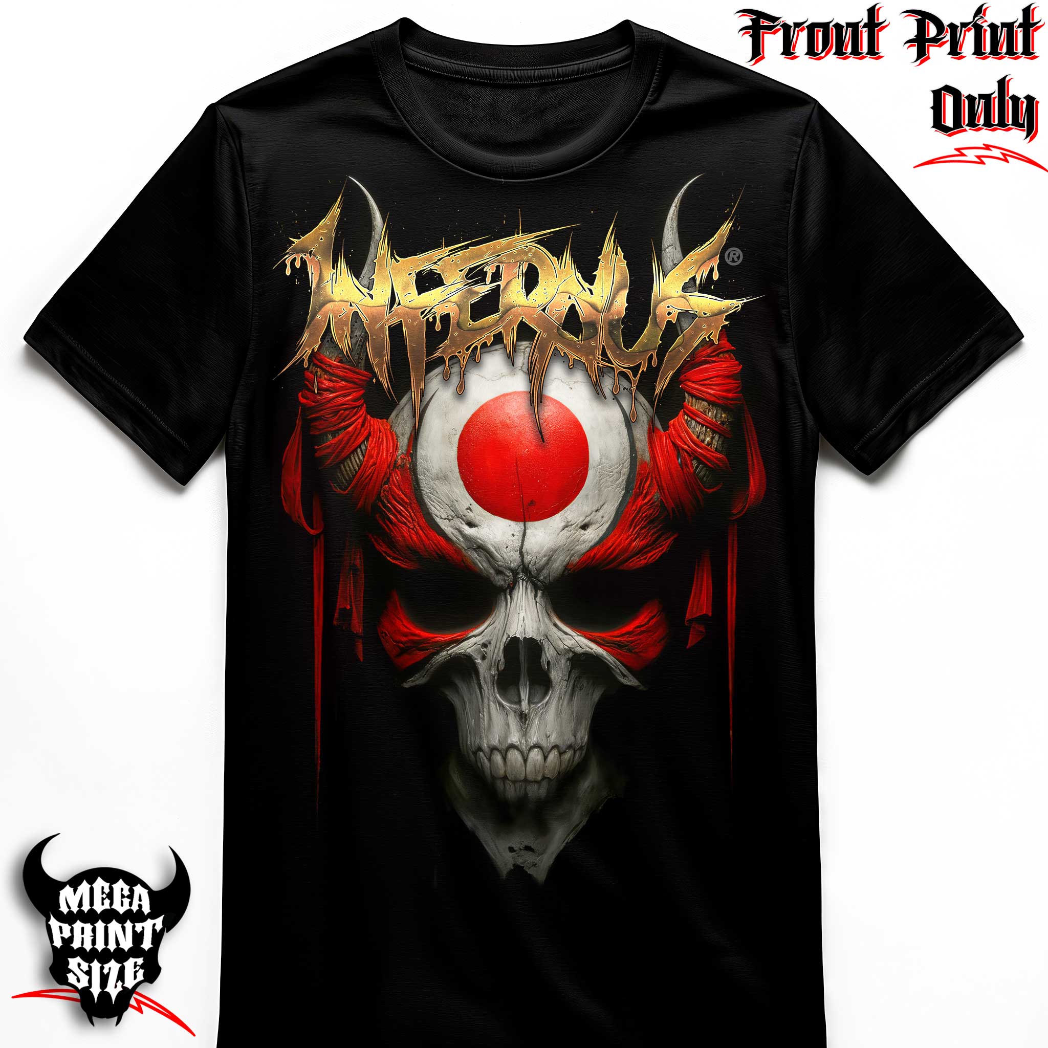 "Dying Sun" FRONT-sided Infernus Premium Horror T-shirt