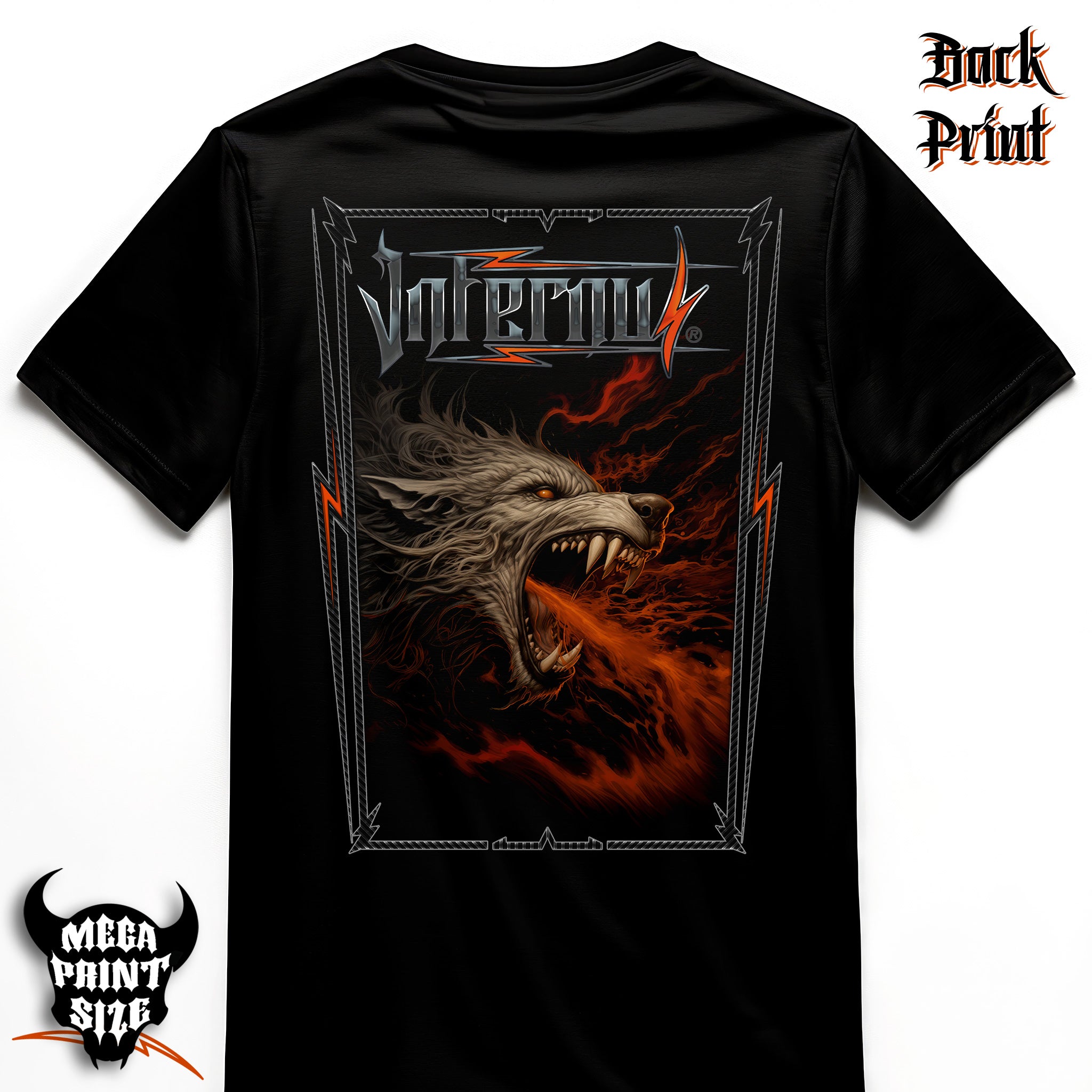 "Fire Breathing Wolf" Infernus Premium Horror T-shirt