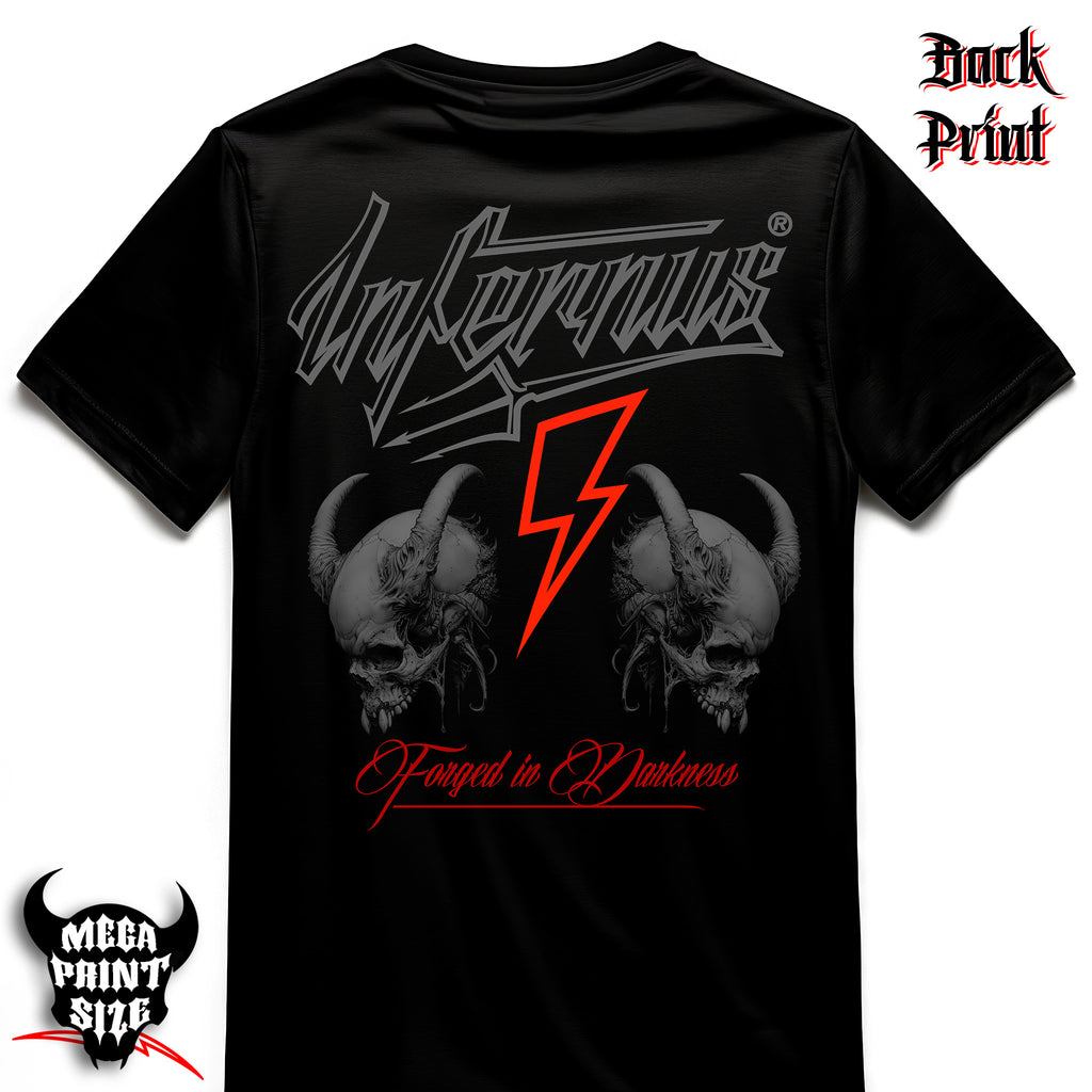 "Infernus Red Gray Logo" Infernus Premium Horror T-shirt