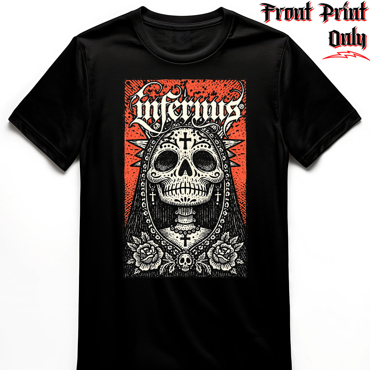 "Lady Muertos" FRONT-sided Infernus Premium Horror T-shirt