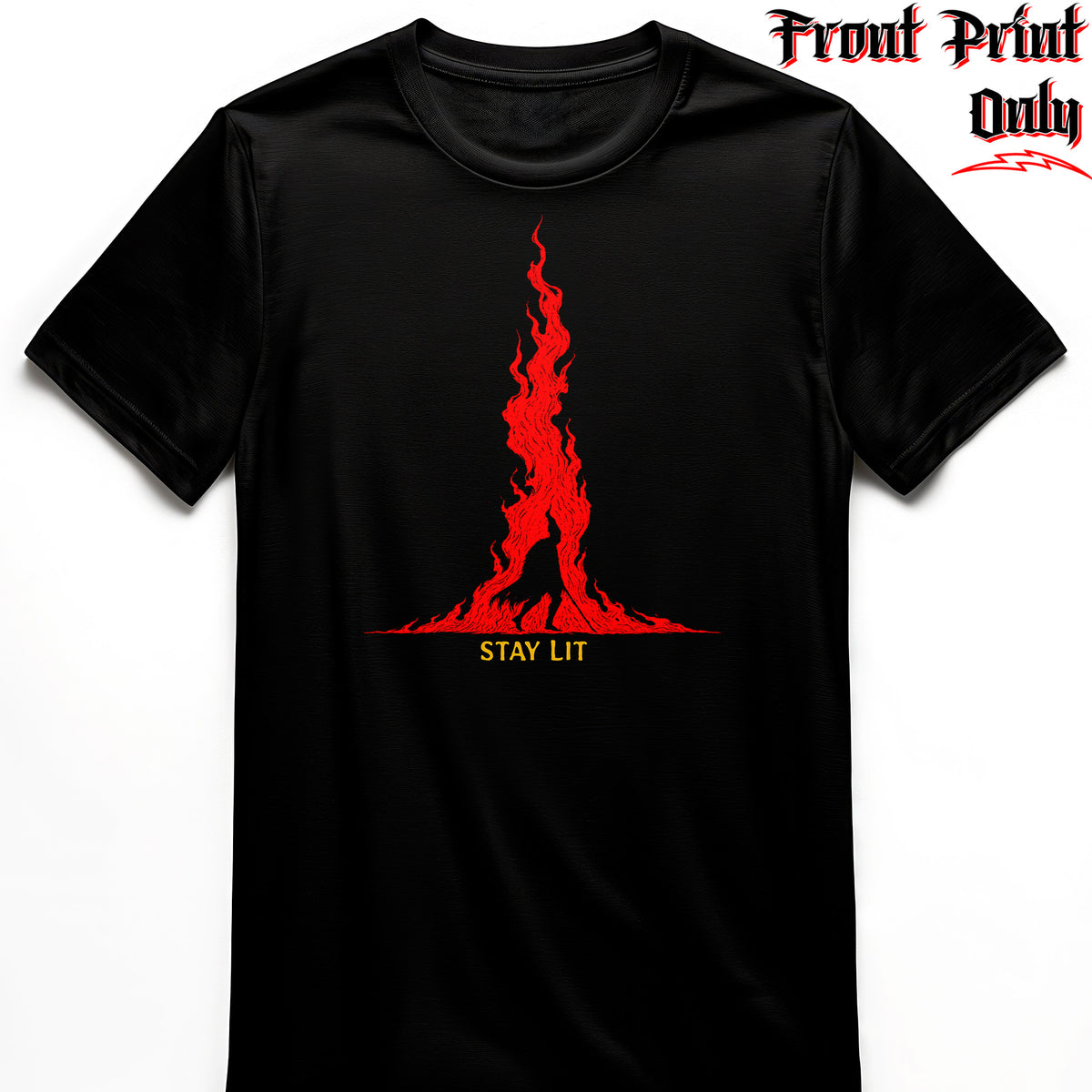"Stay Lit" FRONT-sided Infernus Premium Horror T-shirt