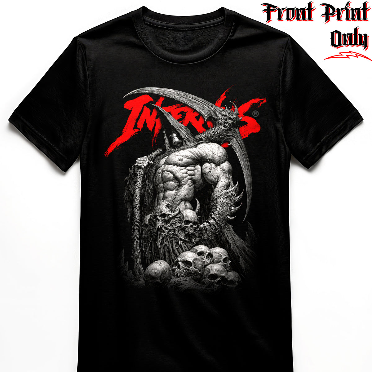 "Mega Reaper" FRONT-sided Infernus Premium Horror T-shirt
