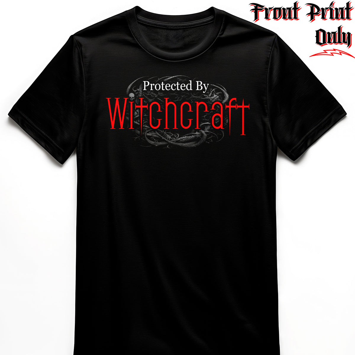 "Protected By Witchcraft" FRONT-sided Infernus Premium Horror T-shirt