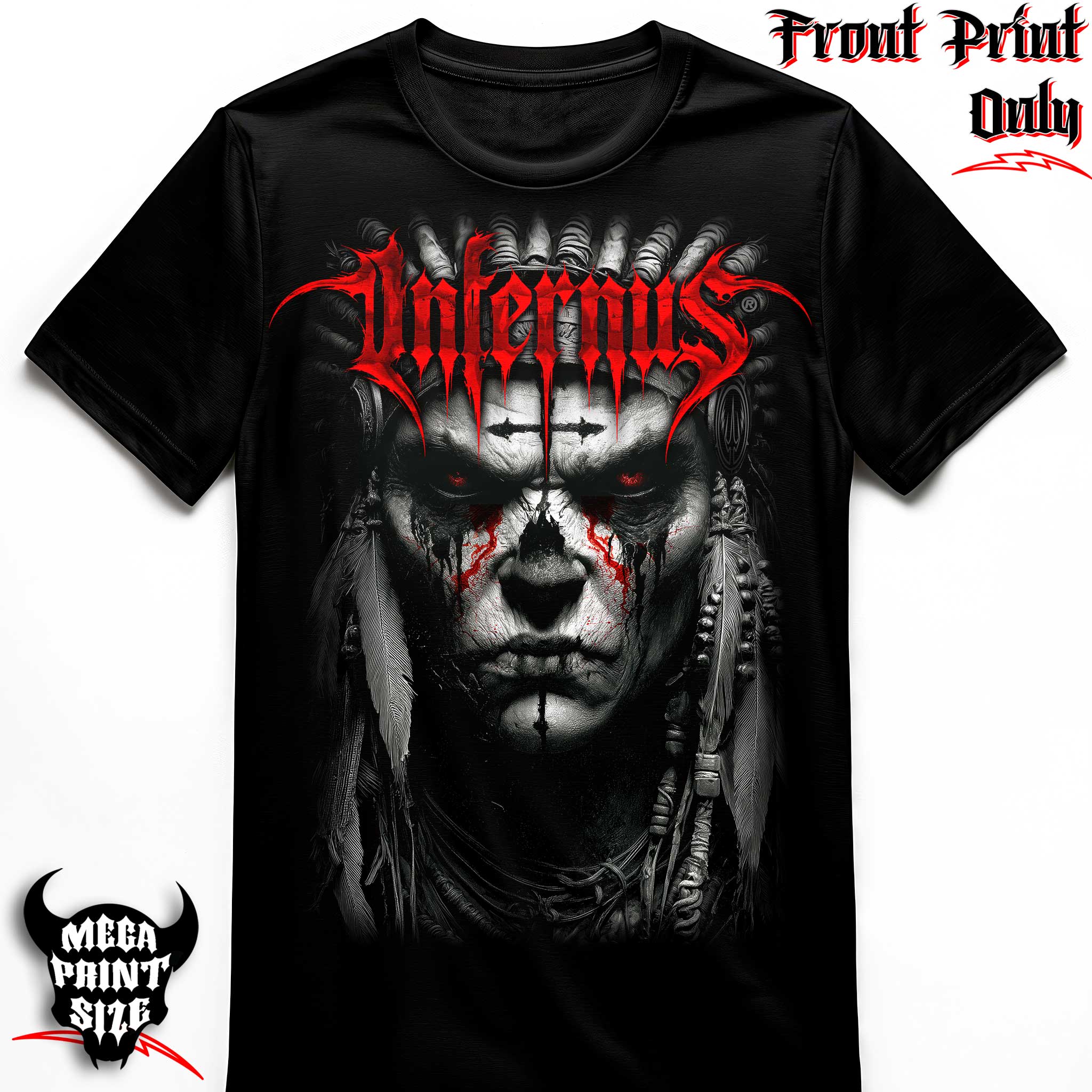 "Savaged" FRONT-sided Infernus Premium Horror T-shirt