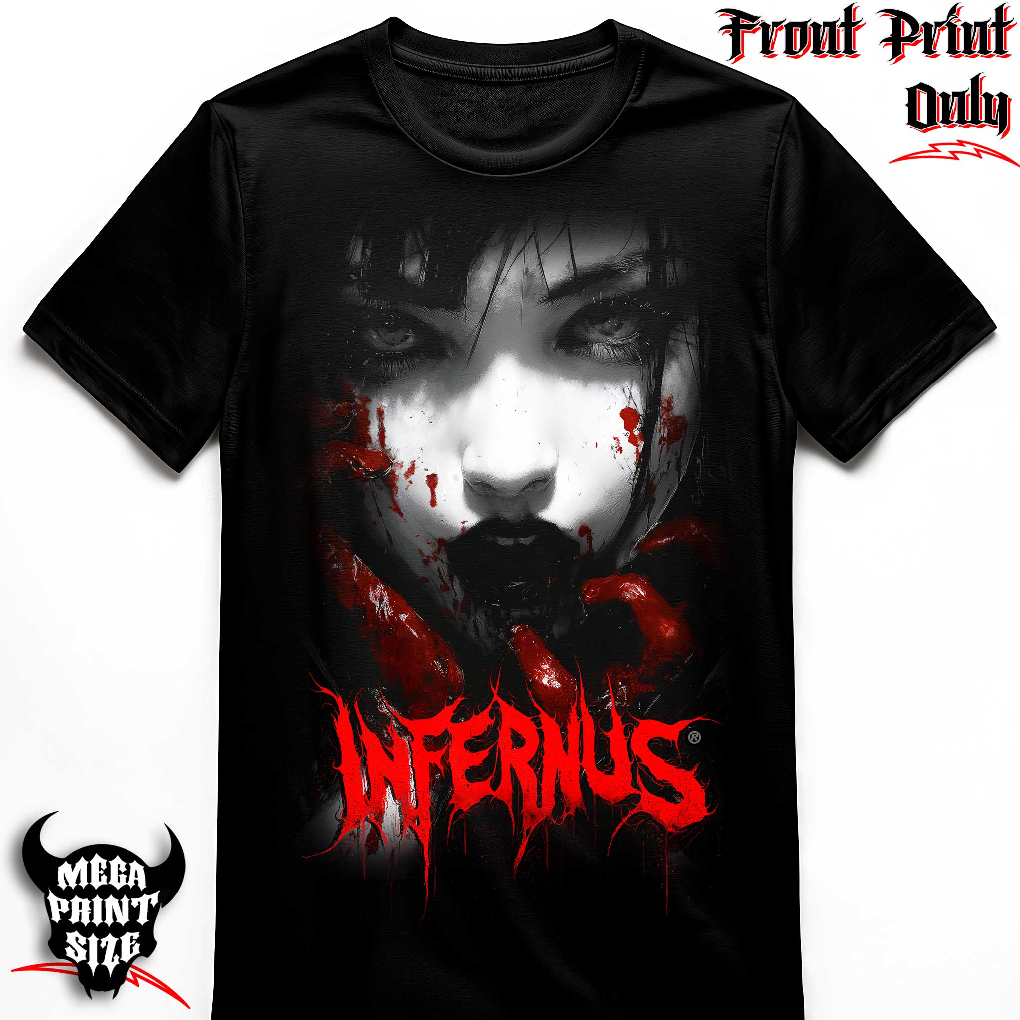 "Wanna Play?" FRONT-sided Infernus Premium Horror T-shirt